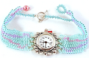 bead woven watchband for 13th birthday