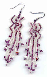 handmade beaded earrings - Angle Waves