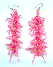 handmade beaded earrings - Caterpiller