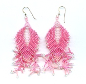 handmade beaded earrings - Shielded Fringe