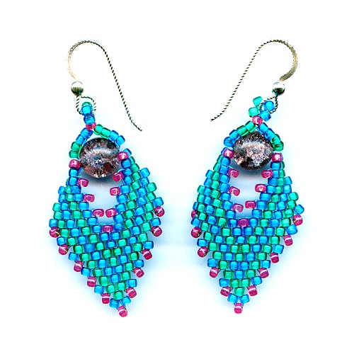 Shawl earrings - Forest