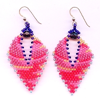 handmade beaded earrings - Magma