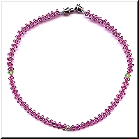 Anklet in lavendar and peridot swarovski