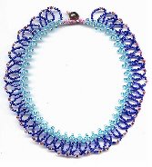 Hnadmade beaded necklace - Blues Ain't Sad