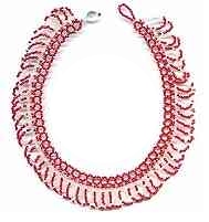 handmade beaded necklace - Cherries and Cream