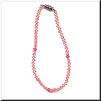 Anklet in warm peach with padparadsha swarovski