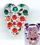 Hyacinth and Emerald Rhinestone Dress Clip