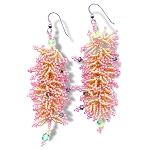 hand made one of a kind fringe earrings 2007, Patricia C Vener