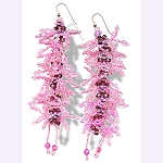 hand made one of a kind fringe earrings 2007, Patricia C Vener