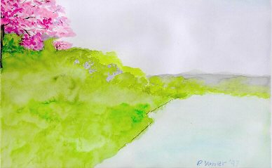 unframed watercolor painting on paper  2003, Patricia C Vener