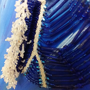 Tsunami, closeup of curled tail, 2019, Patricia C Vener 